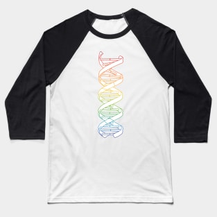 DNA Double Helix Rainbow Rosalind Watson Crick SCIENCE Biology Baseball T-Shirt